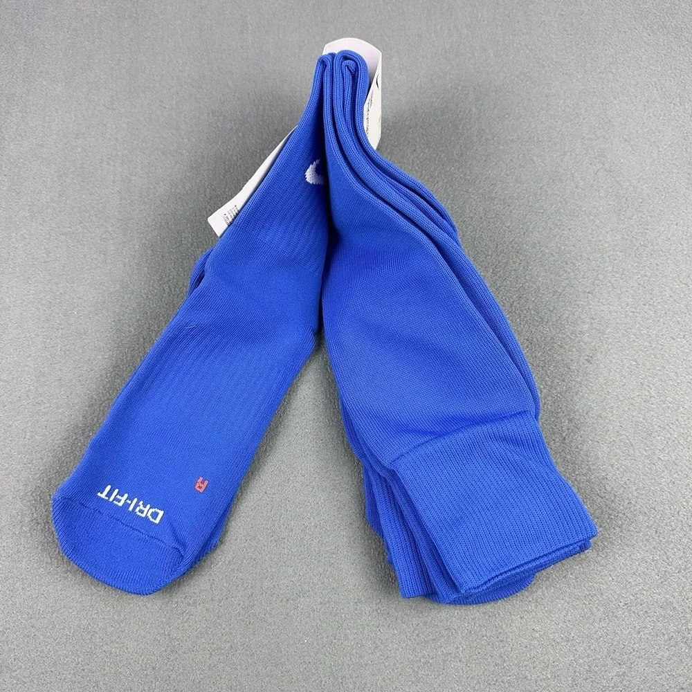Nike Performance Dri-FIT Knee High Cushioned Socks 2 Pair Blue Unisex NWT